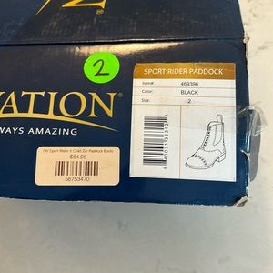 Ovation, sport rider II paddock boots.  Used but good condition
